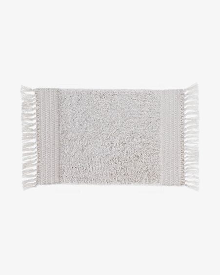 Alfombra de baño Nilce 100% algodón blanco 40 x 60 cm
