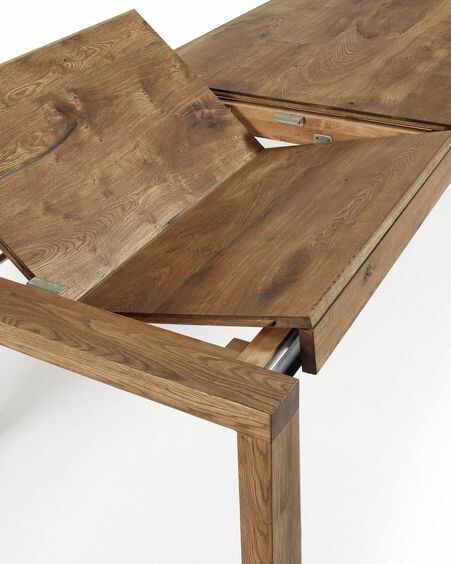 Mesa extensible Briva chapa de roble acabado envejecido 180 (230) x 90 cm