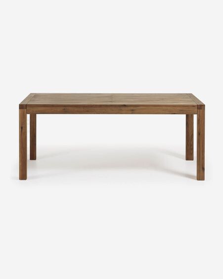 Mesa extensible Briva chapa de roble acabado envejecido 180 (230) x 90 cm