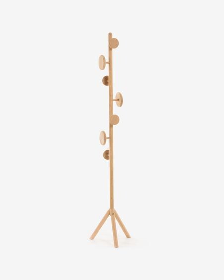 Perchero Nalini madera maciza de abedul 180 cm
