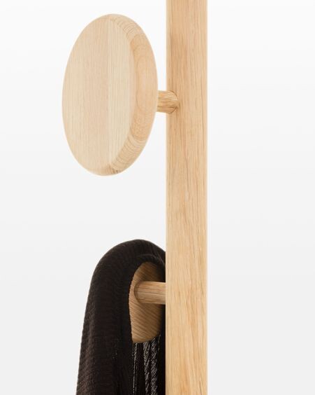 Perchero Nalini madera maciza de abedul 180 cm