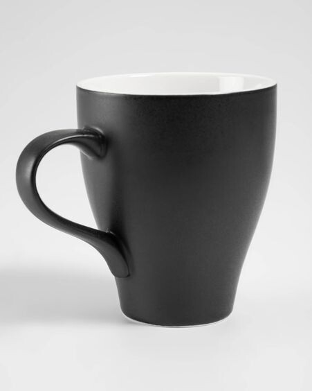 Taza Sadashi de porcelana blanco y negro