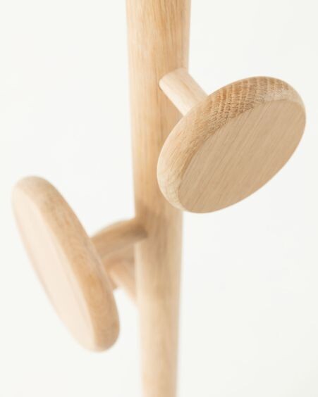 Perchero Nalini madera maciza de abedul 180 cm