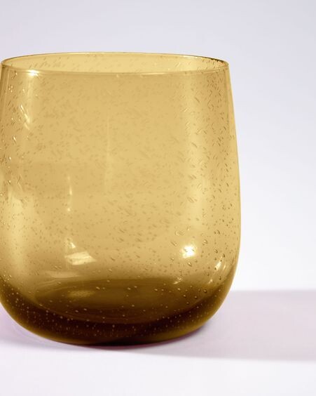 Vaso Dusnela cristal naranja