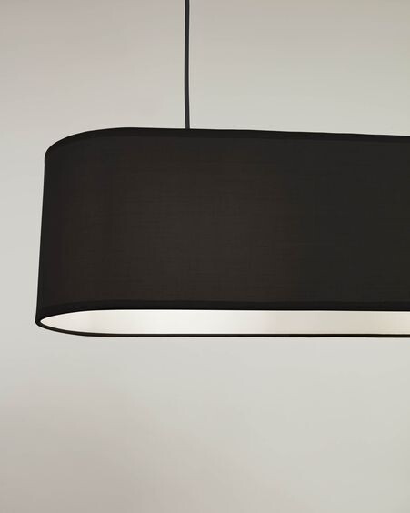 Pantalla lámpara de techo Palette negro 20 x 75 cm