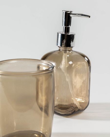 Dispensador de jabón Trella de vidrio marrón 100% reciclado