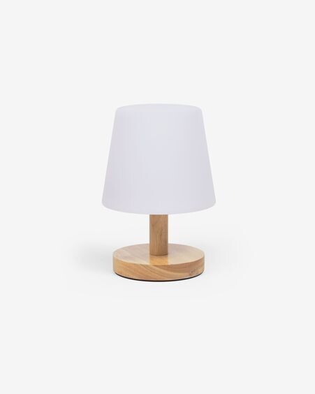 Lámpara de mesa Ambar de polietileno y madera