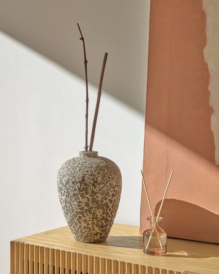 Jarrón grande Amaranta gris 28 cm