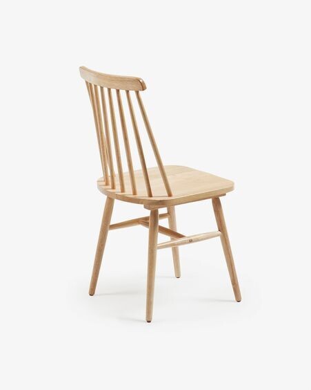 Silla Tressia DM y madera maciza de caucho lacado natural