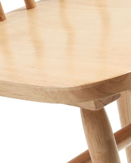 Silla Tressia DM y madera maciza de caucho lacado natural