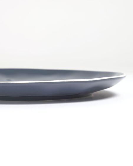 Plato de postre Pontis de porcelana azul