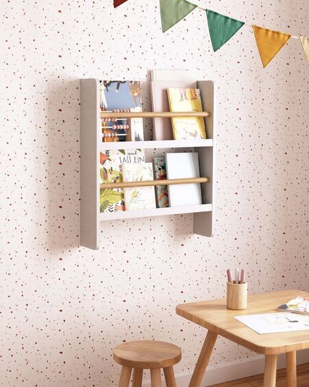 Papel pintado Nerta blanco estampado de terrazo terracota y rosa 10x0,53 m FSC MIX Credit