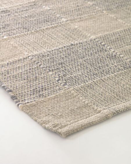 Alfombra Donata rayas beige y gris 160 x 230 cm