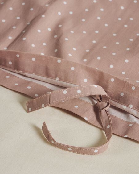Set Betiana funda nórdica, bajera y funda almohada algodón orgánico GOTS topos 60 x 120 cm