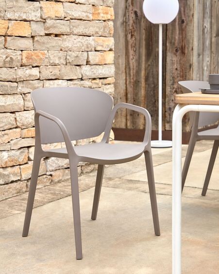 Silla 100% de exterior Ania marrón