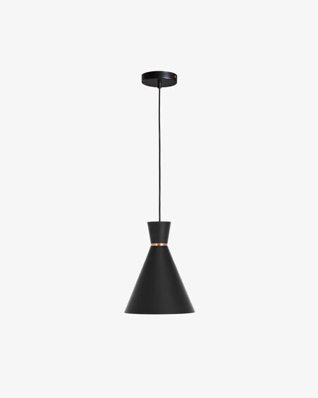 Lámpara de techo Vesta de acero con acabado negro