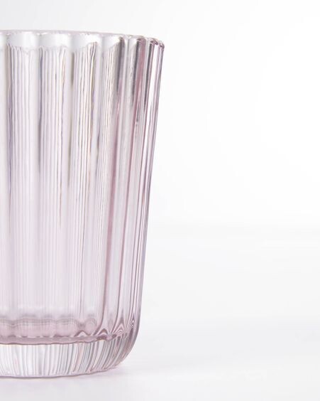 Vaso pequeño Savelia de vidrio rosa claro