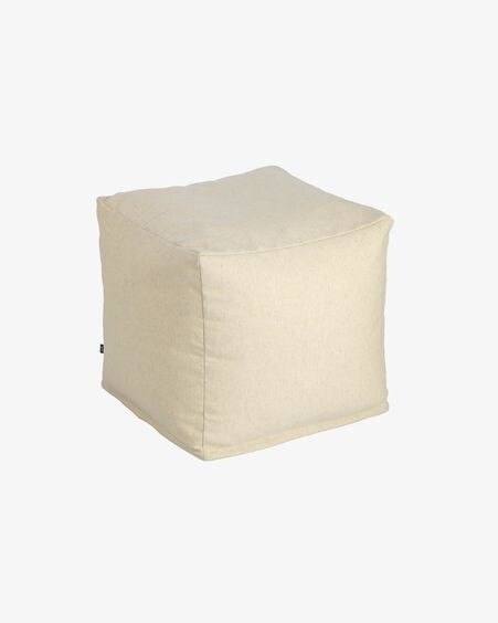Puf cuadrado Nedra 50 x 50 cm beige