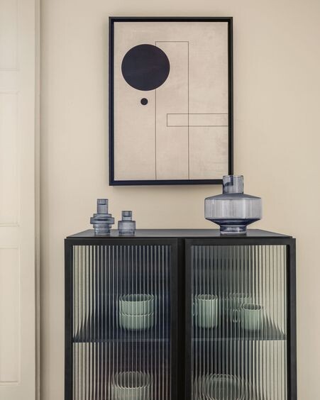 Cuadro Myrthe círculo negro 50 x 70 cm