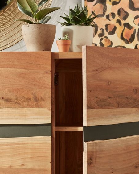 Aparador Uxia 148 x 85 cm de madera maciza de acacia