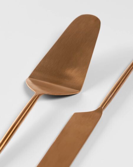 Set Kelda de 2 cubiertos para pastel cobre