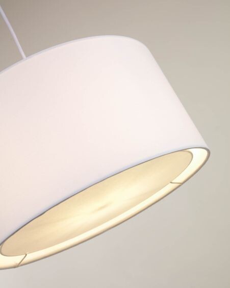 Pantalla lámpara de techo Santana blanco con difusor blanco Ø 40 cm