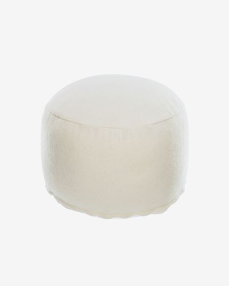 Puf redondo Flaminia blanco Ø 45 cm
