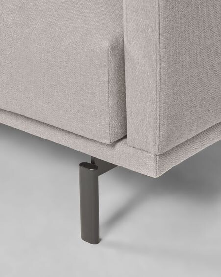 Sofá Galene 3 plazas con chaise longue izquierdo beige 254 cm