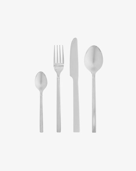 Set Crisps de 16 cubiertos plateado