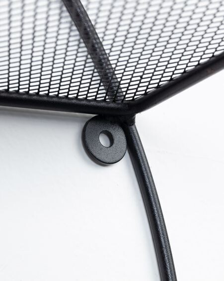 Estantería de pared Across de acero con acabado negro Ø 55 cm