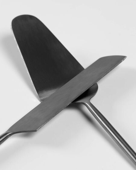 Set Fer de 2 cubiertos para pastel negro