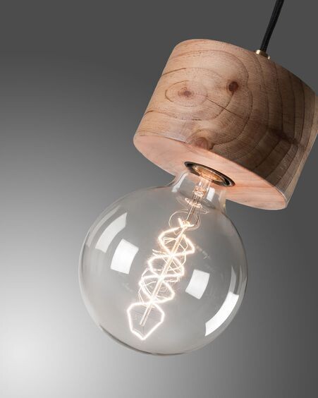 Lámpara de techo Allie de madera maciza de pino 13 cm