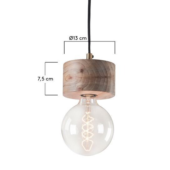 Lámpara de techo Allie de madera maciza de pino 13 cm