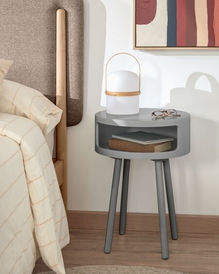 Mesa auxiliar Kurb B Ø 40 cm gris FSC MIX Credit
