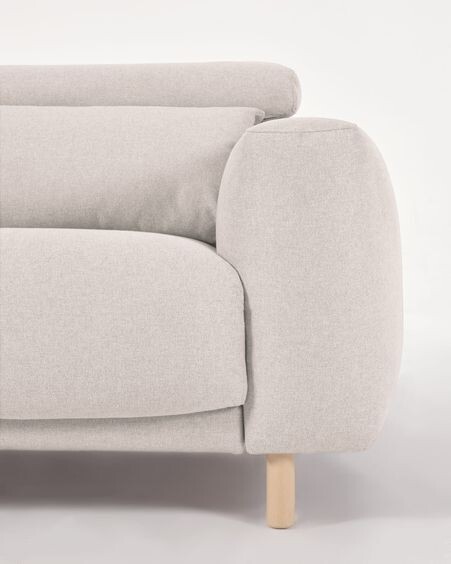 Sofá Singa 3 plazas blanco 215 cm