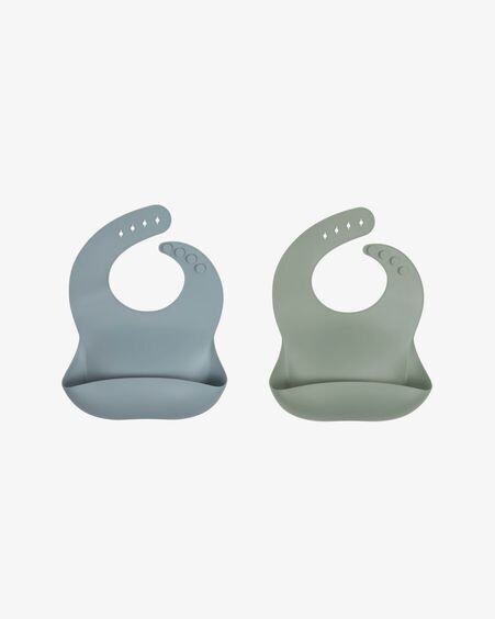 Set Epiphany de 2 baberos de silicona azul y verde