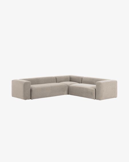Sofá rinconero Blok 5 plazas beige 320 x 290 cm Sofá rinconero Blok 5 plazas beige 320 x 290 cm