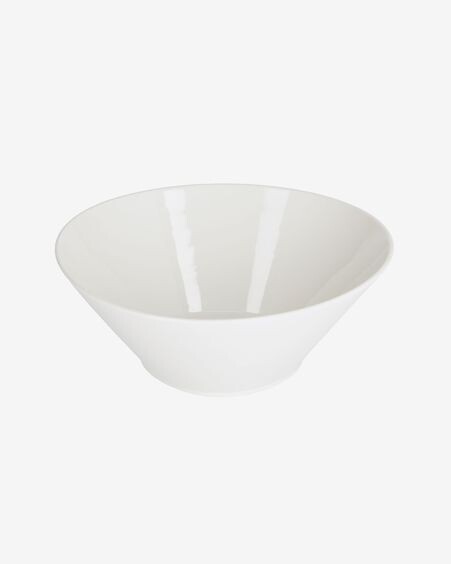 Bol ovalado grande Pierina porcelana blanco