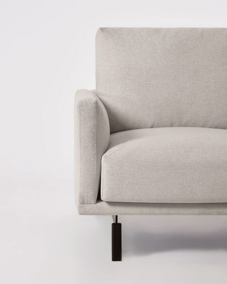 Sofá Galene 3 plazas con chaise longue derecho beige 194 cm