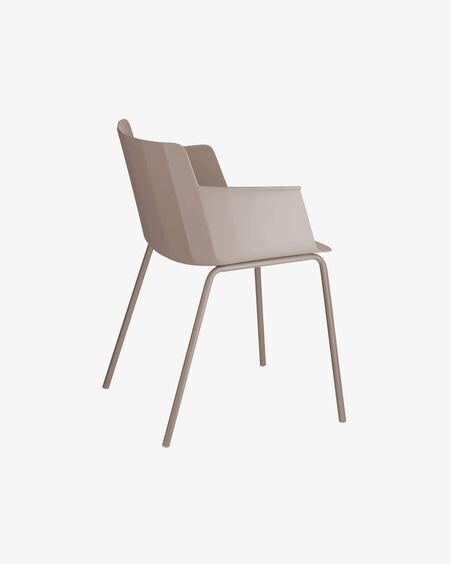 Silla con brazos Hannia marrón