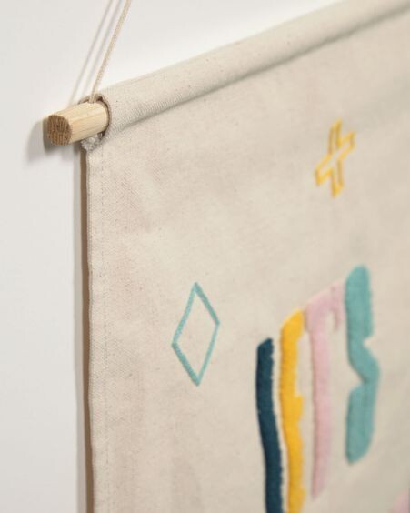 Tapiz mural Dipsi 100% algodón multicolor let&#39;s play 52 x 60 cm