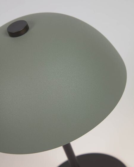Lámpara de mesa Aleyla de metal con acabado verde