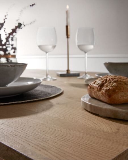 Mesa Armande chapa de roble con acabado blanqueado 200 x 100 cm