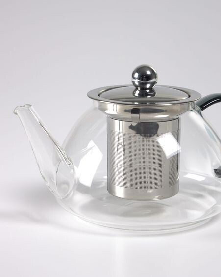Tetera Dolis vidrio transparente y gris