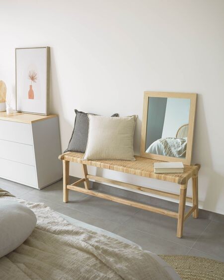 Banco Beida madera maciza teca 120 cm