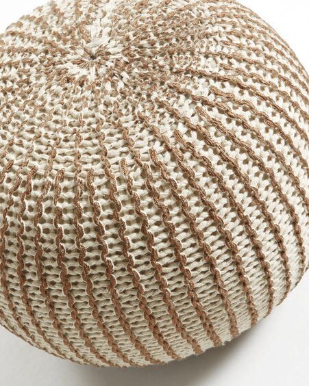 Puf Shott Ø 45 cm blanco y latón