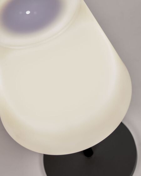 Lámpara de mesa de exterior Amaray de acero con acabado negro