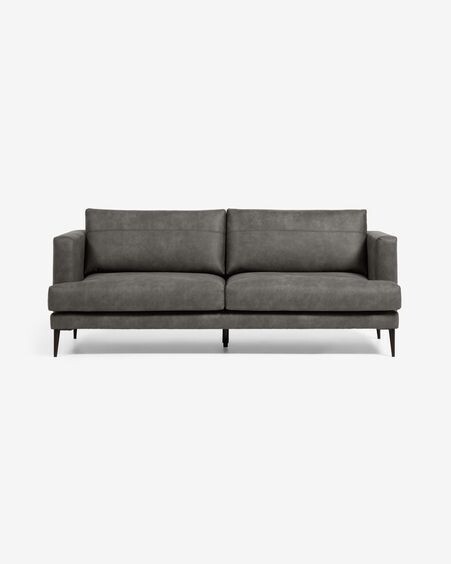 Sofá Tanya 2 plazas tapizado gris oscuro 183 cm