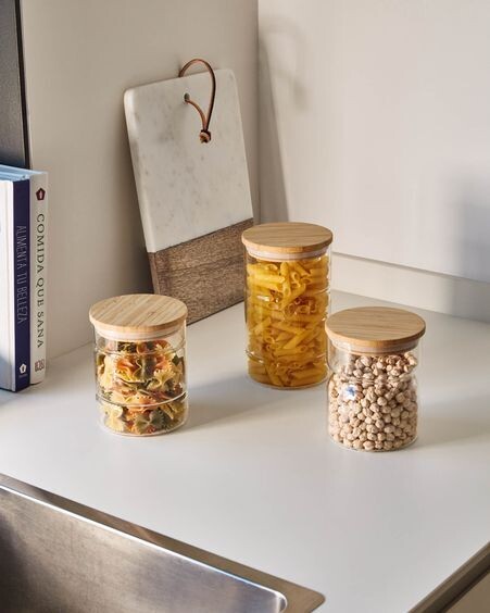 Tabla de servir Danelle mármol blanco y madera de mango