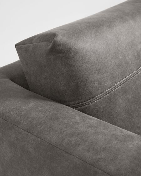 Sofá Tanya 2 plazas tapizado gris oscuro 183 cm
